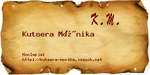 Kutsera Mónika névjegykártya