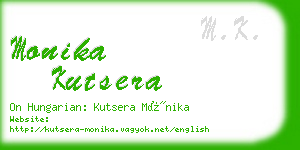monika kutsera business card